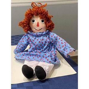 2000 HASBRO JOHNNY GRUELLE‎ RAGGEDY ANN BABY DOLL HEART DRESS